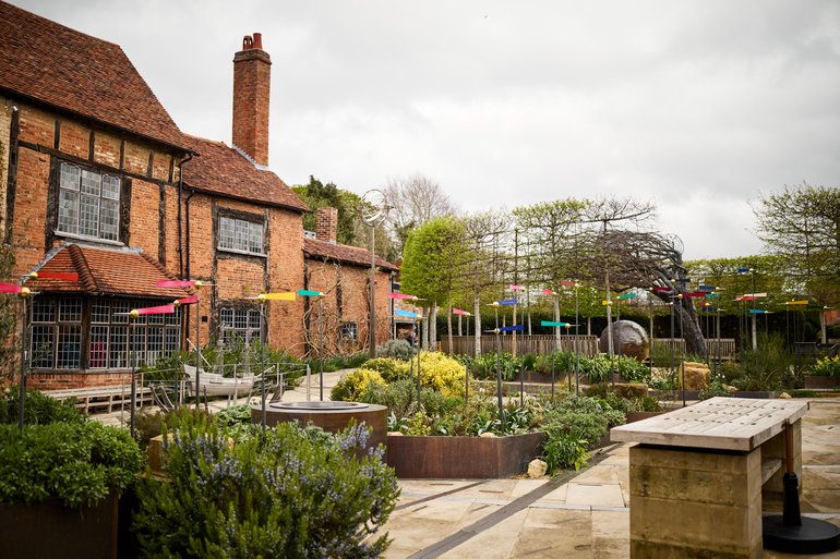 The golden garden area at Shakespeare's New Place