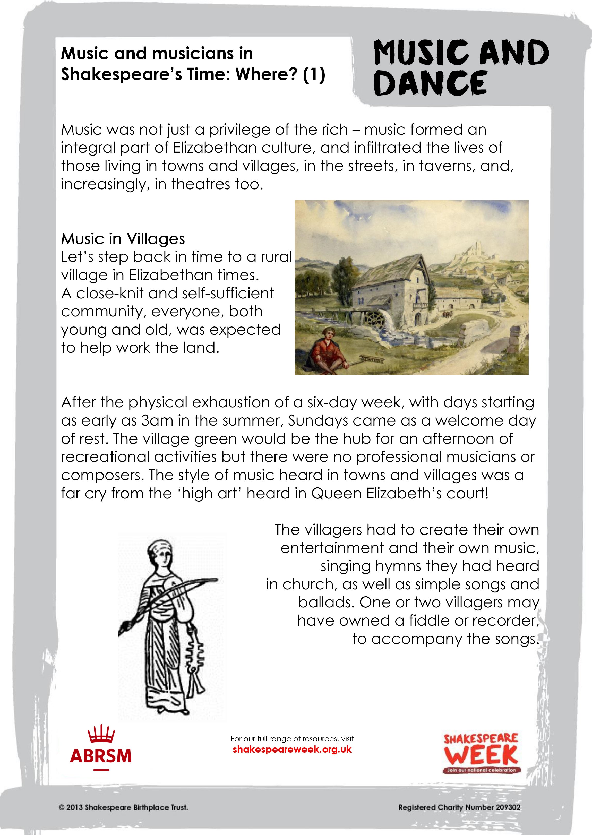 Music in Shakespeare's Time: Where?