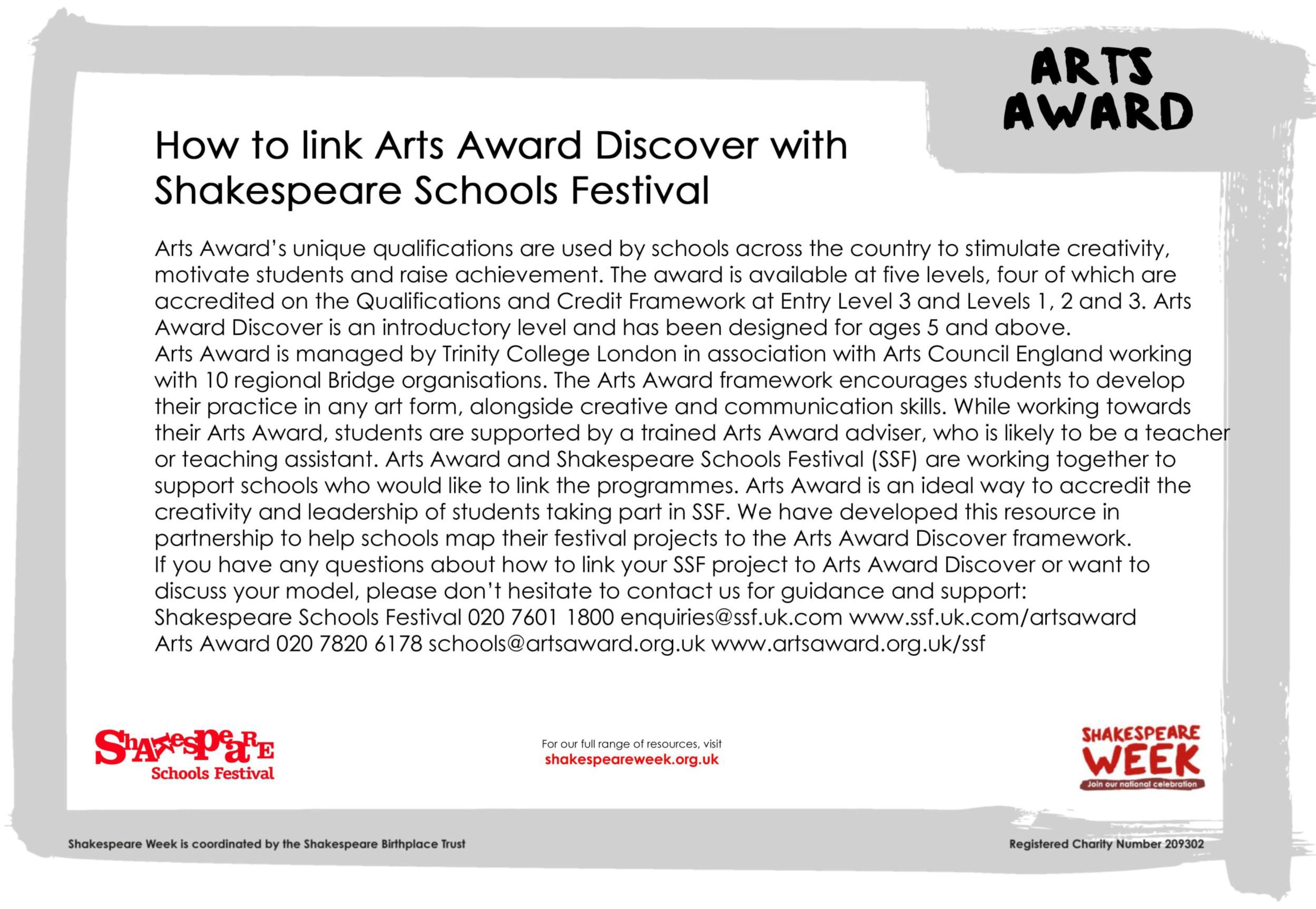 Sch.ArtsAward.SSF.ArtsAward Discover