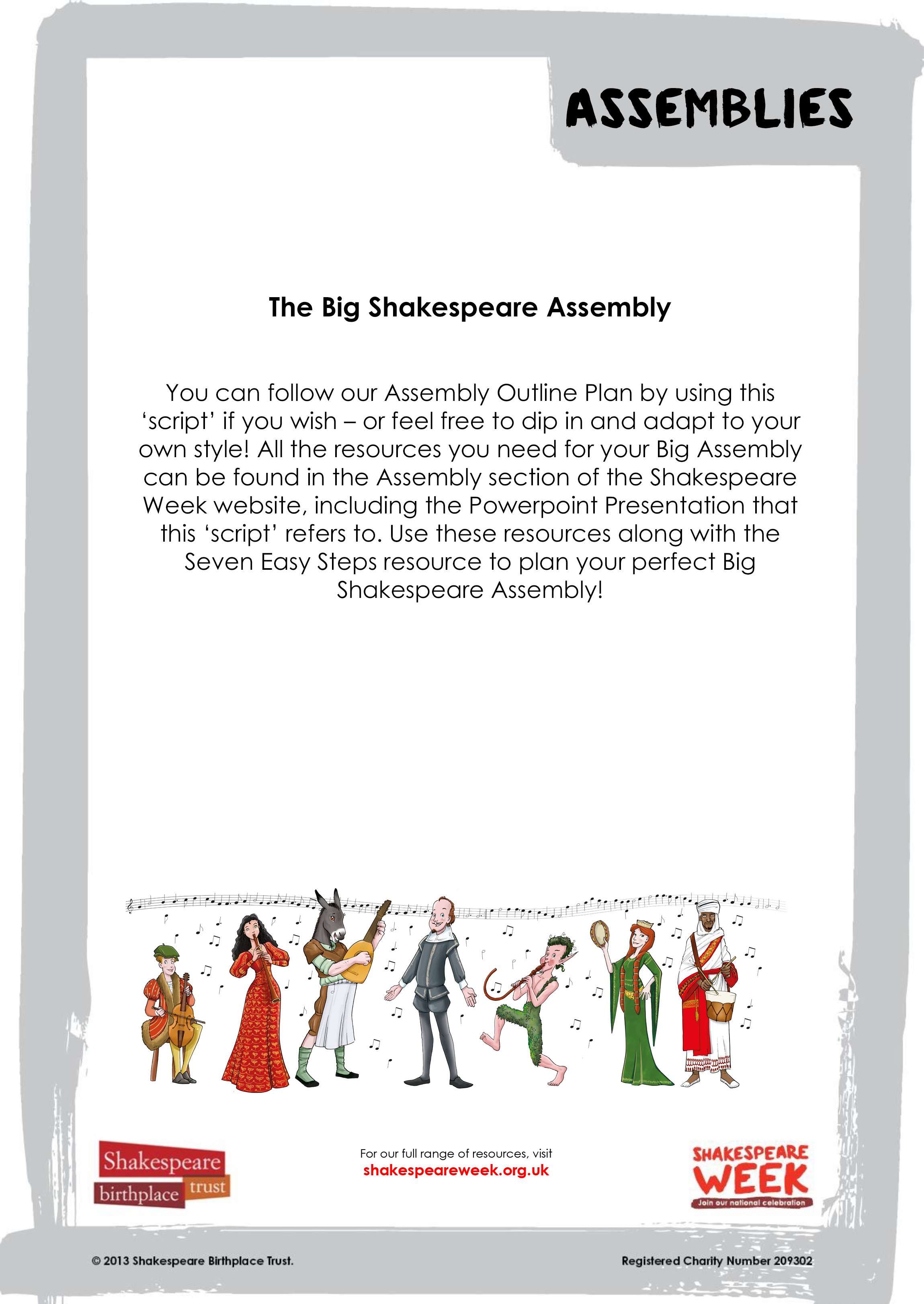 Big Assembly outline plan