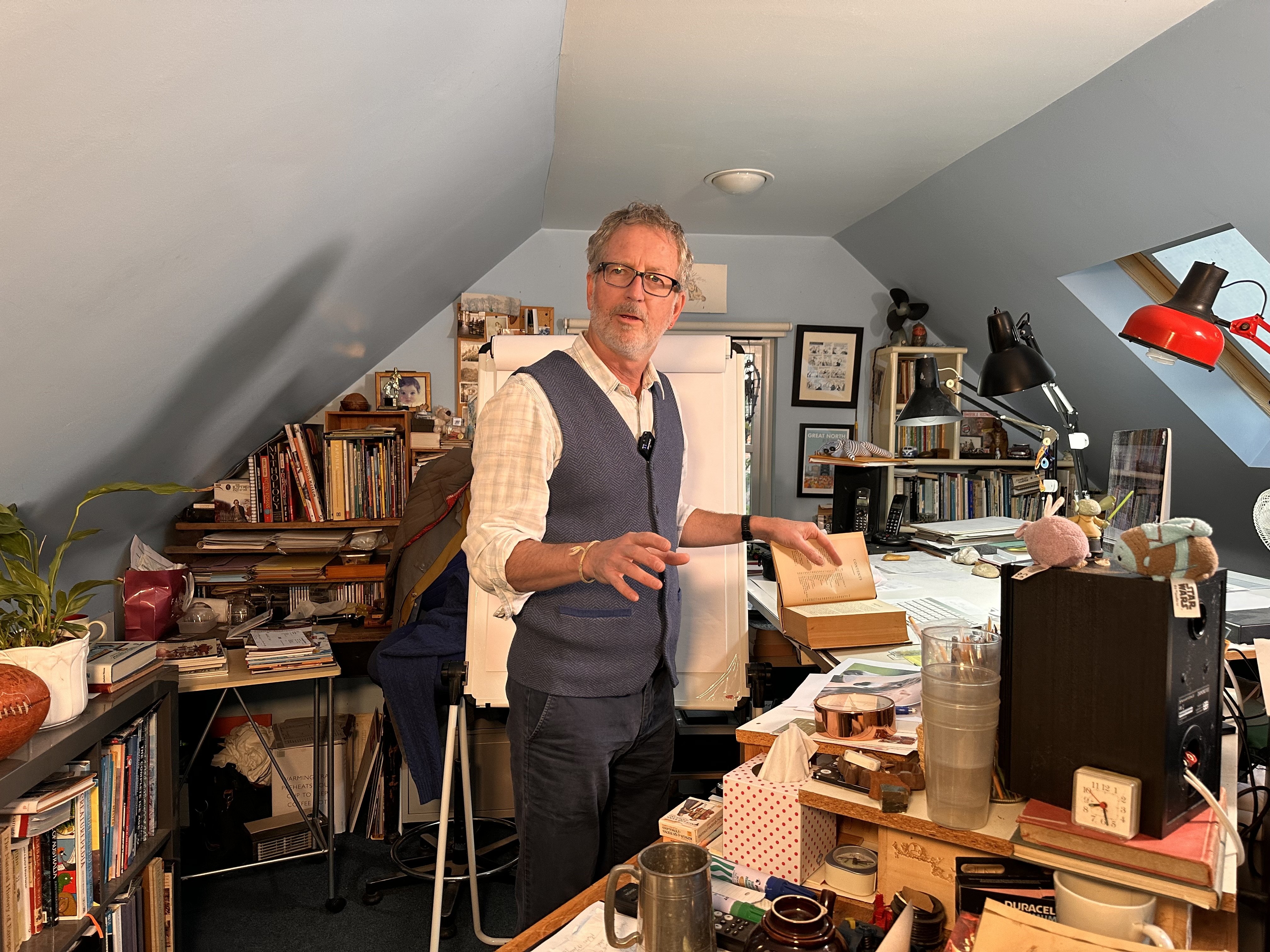 MB in his studio