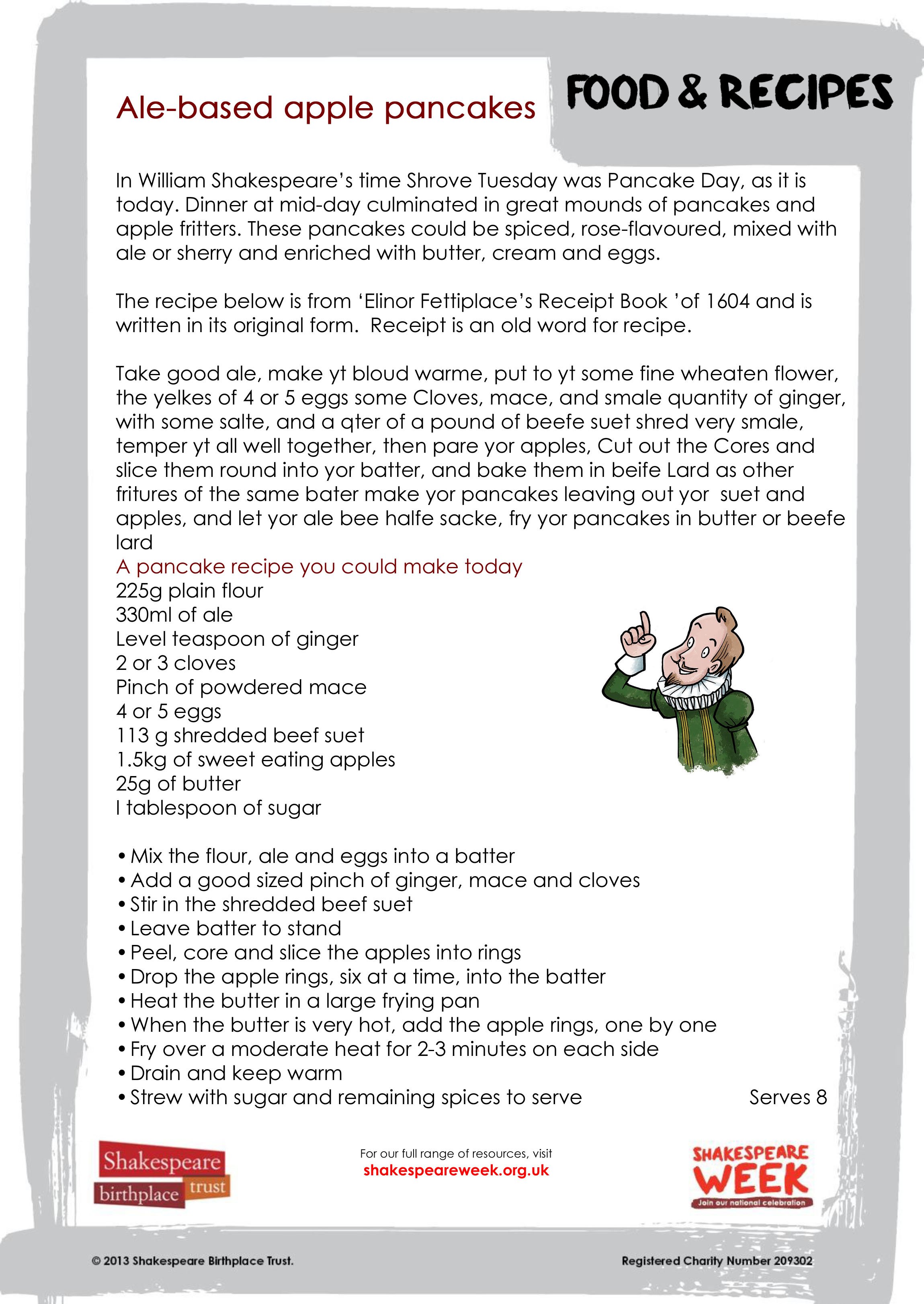 SCH.Food and recipes. Ale based pancakes