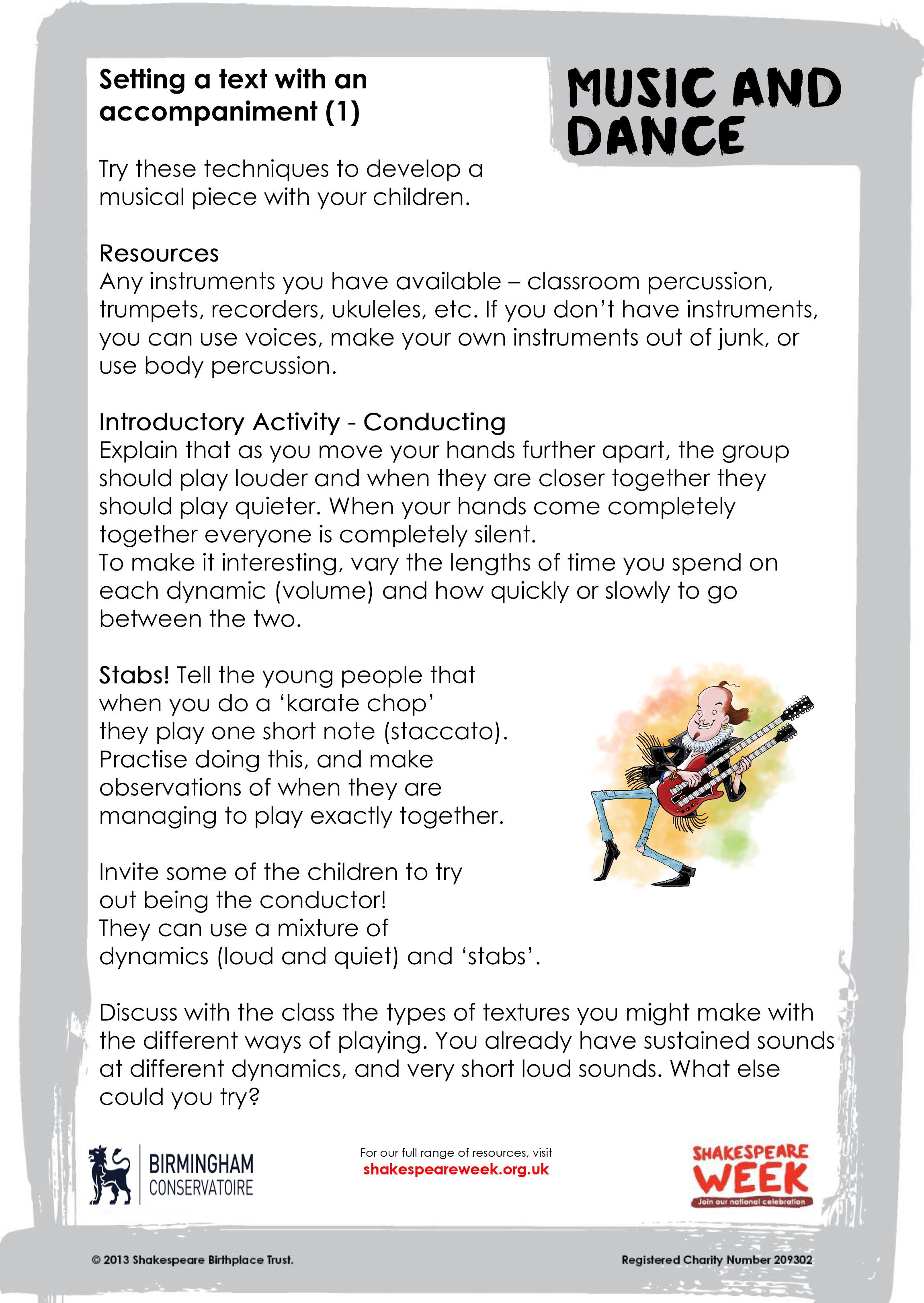 Setting a text with an accompaniment