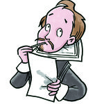 Shax puzzling over text.jpg