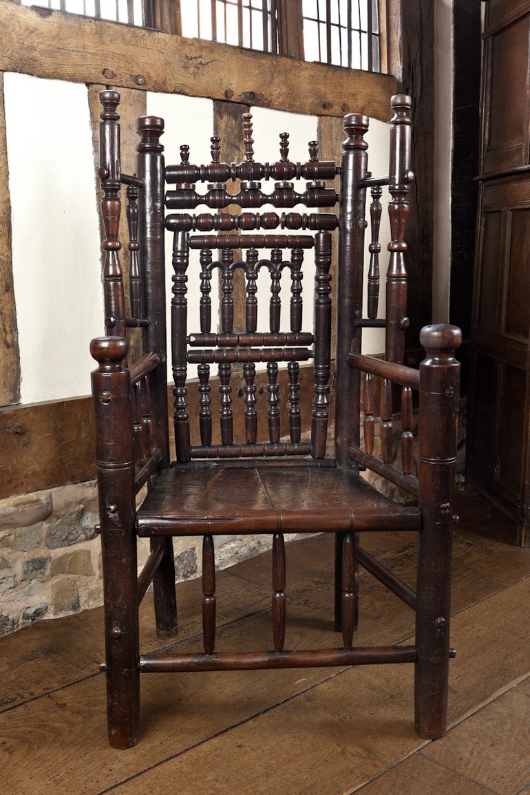 Turned wooden chair circa 1580-1630