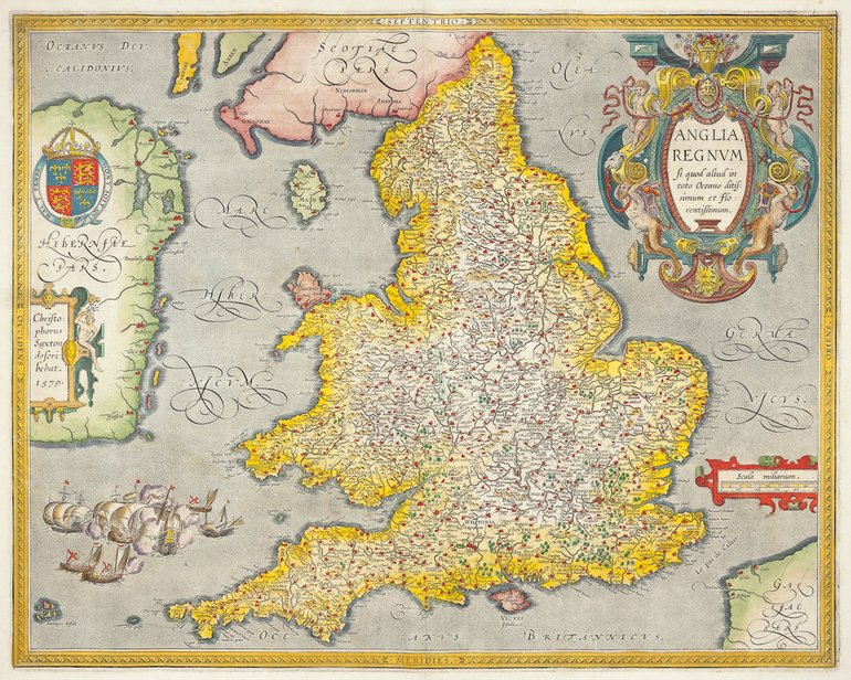 Map of England by Ortelius published 1603